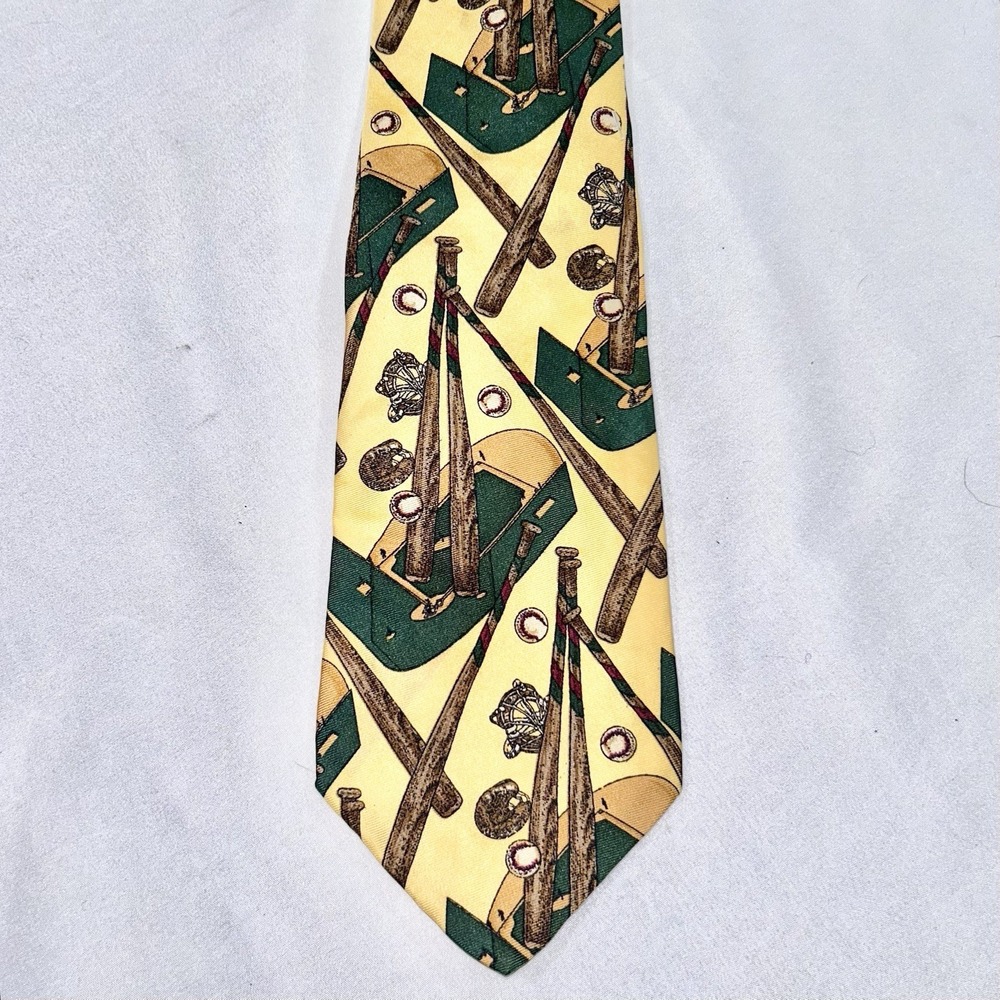 Gitman Brothers & Rosenbergs Vintage Baseball Necktie. Bright with Nice Graphics